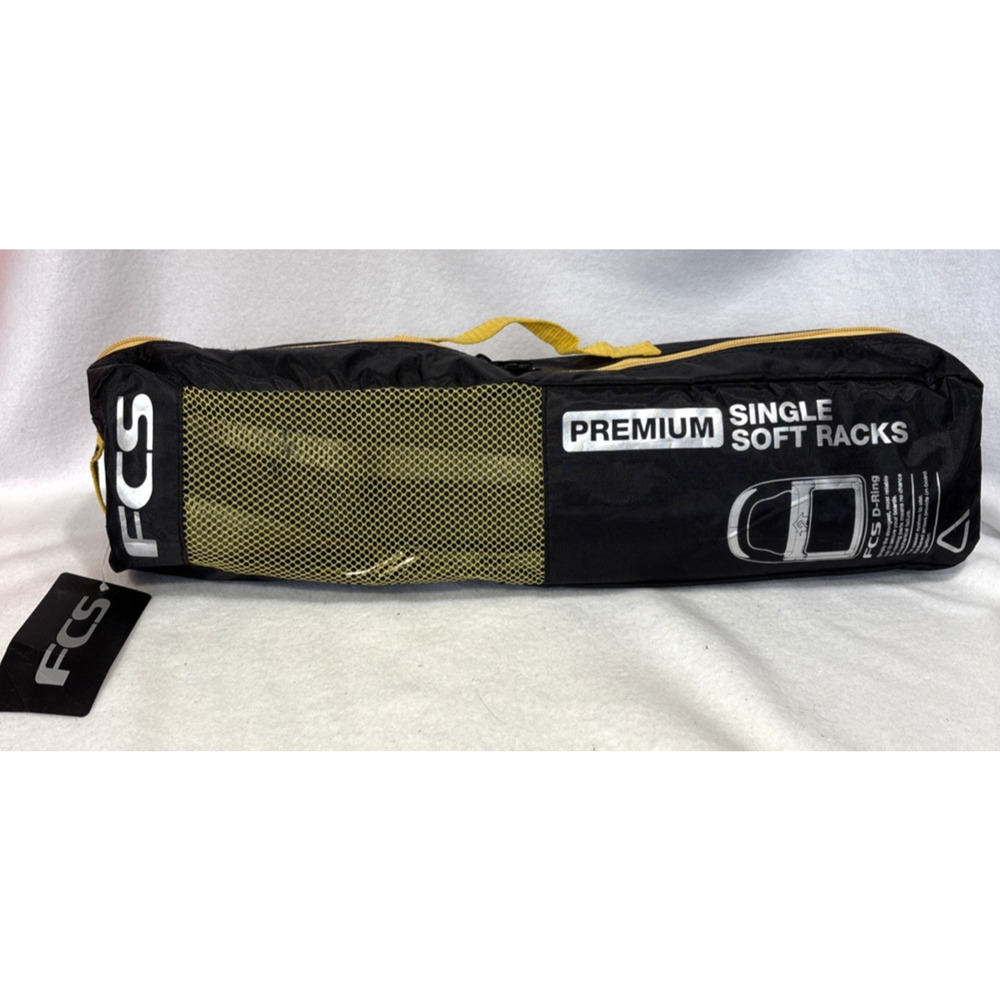 NWT FCS Premium Single Soft Racks D-Ring Long/ Short Surf Board No Racks Needed